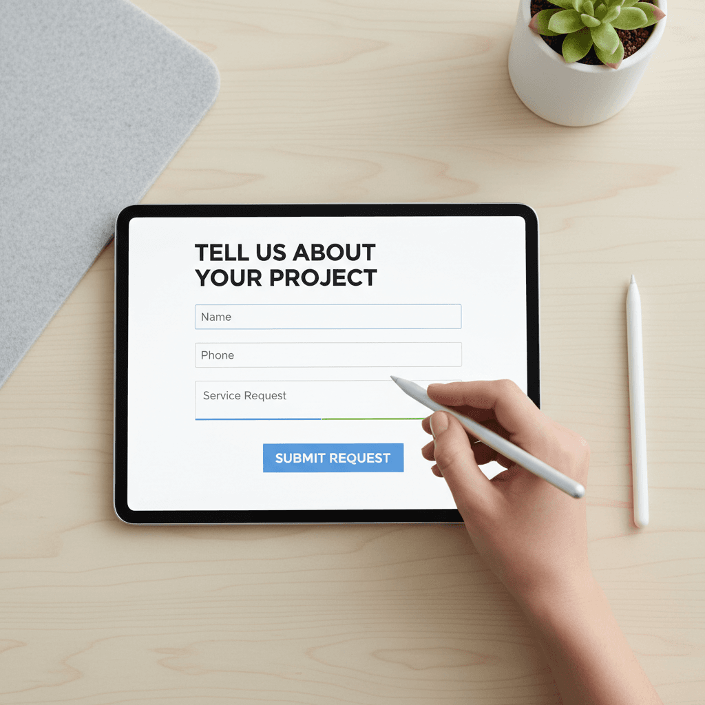 Lead capture forms and booking tools